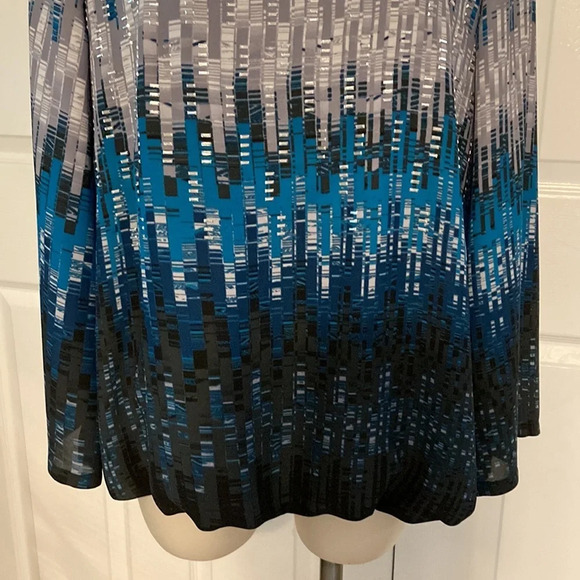 Alfani Wide Sleeve Blouson Abstract Print Embellished Blouse 16 - Picture 3 of 16